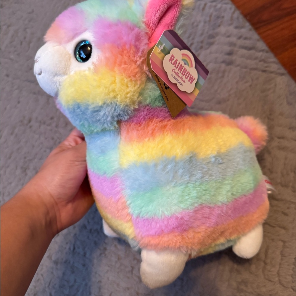 Rainbow Plush Llama Toy
